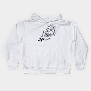 Woman Flowers Kids Hoodie